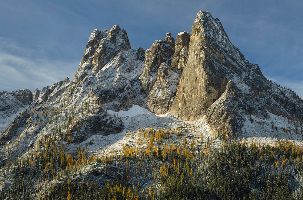Liberty Bell Mountain and Early Winters Spires seen from Washington State Pass Overlook art print by Alan Majchrowicz for $57.95 CAD